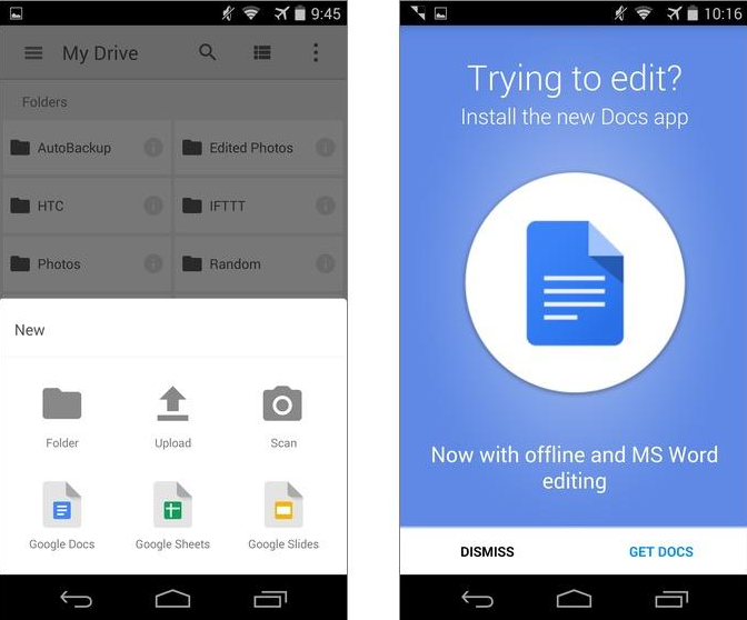 Додаток Google Drive недавно було оновлено, і тепер все подається «на мові» Material Design