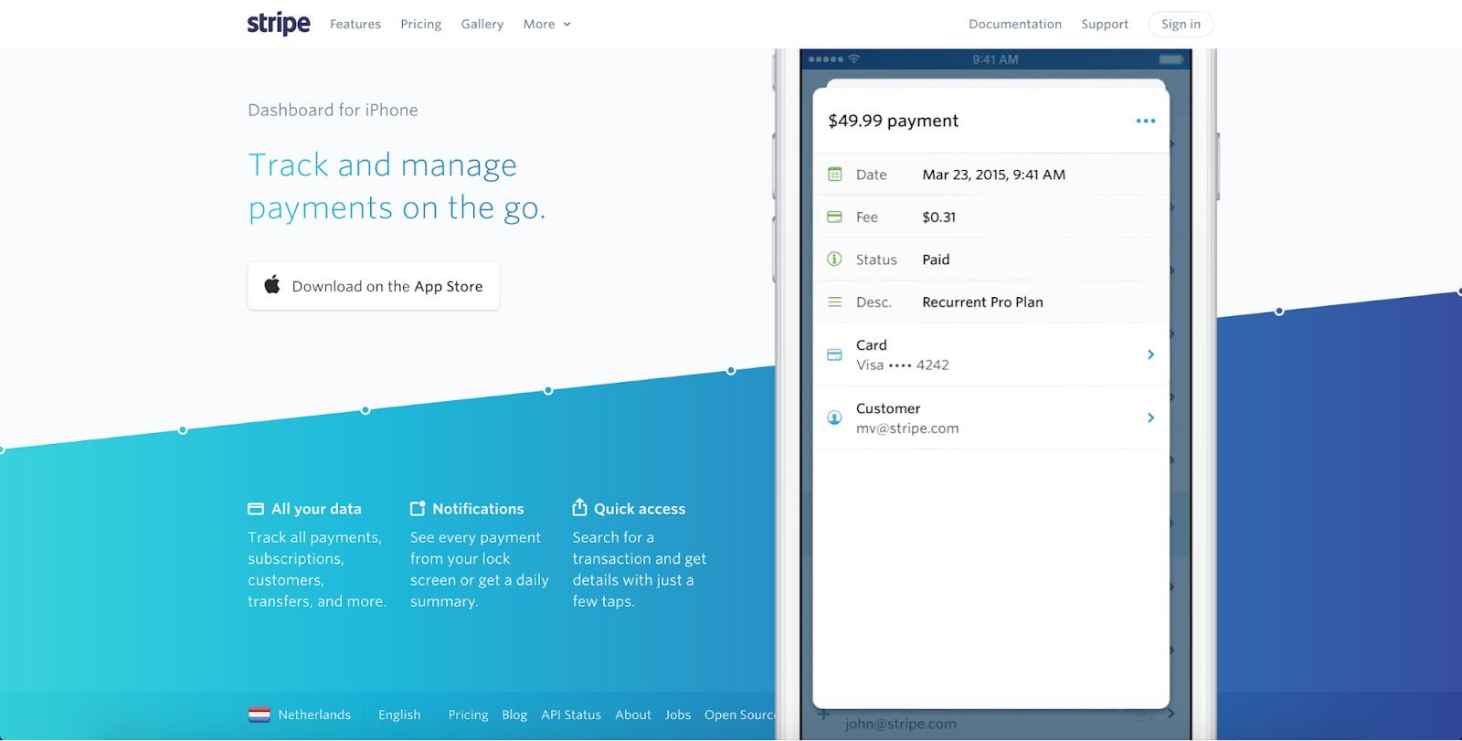 Все, що робить Stripe, не вимагає окремого подання: