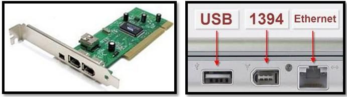 Може випускатися як окремий контролер PCI IEEE1394, а може бути інтегрований в материнку