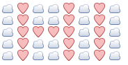 Друга картинка «Привіт з сердечок» Emoji Art