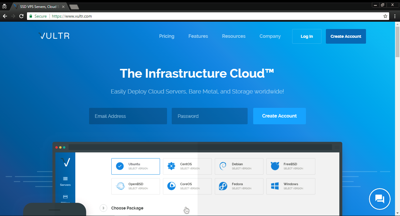 com   і реєструємося, натиснувши на кнопку Create Account в правому верхньому кутку