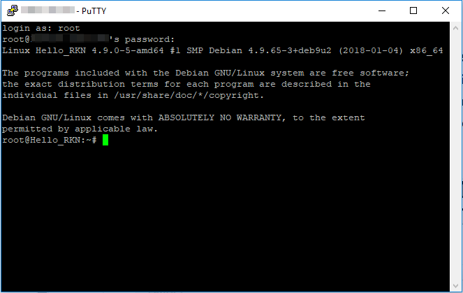 Якщо все до сих пір йшло за планом, у вас на екрані повинна бути консоль Putty