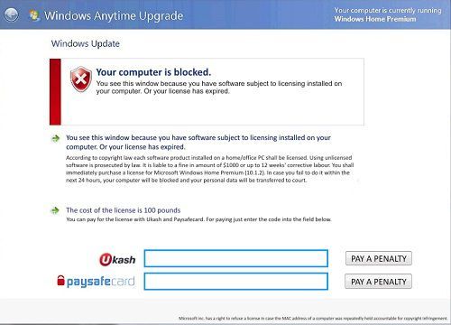 Odstránenie systému Windows Anytime Upgrade - Počítač je zablokovaný (Sprievodca odstránením) - Ako odstrániť program Windows Anytime Upgrade - Počítač je zablokovaný