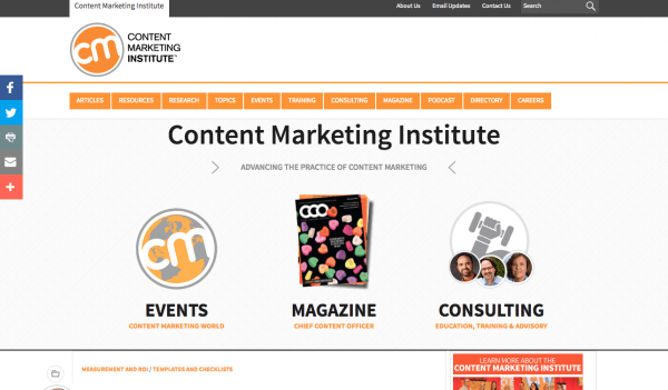 Безперечно, блог, який є творцем терміна контент-маркетинг, Content Marketing Institute, обов'язково повинен прочитати кожен, хто серйозно хоче вивчати контент-маркетинг