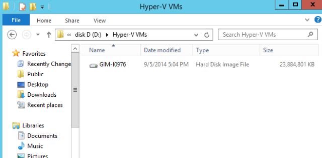 Після її завершення ви отримаєте файл / диск VHDX, який можна скопіювати на сервер Hyper-V і помістити в папку, де знаходяться диски ВМ