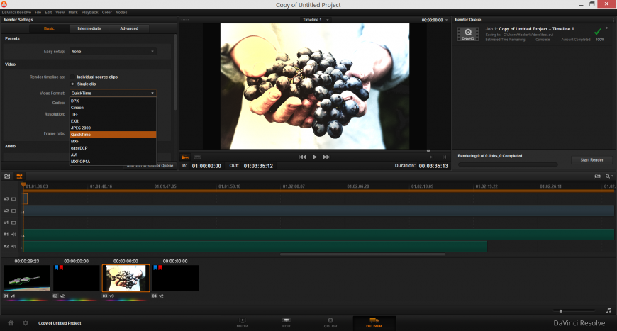Також є підтримка Open FX, переклад відео в різні формати, ефекти переходів